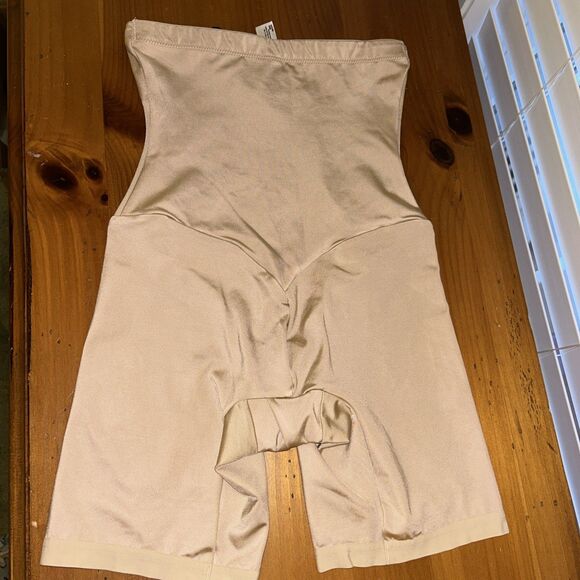 Maidenform 2042 Vintage Chic Hi-Waist Thigh Slimmer Nude Beige Small - Picture 5 of 5